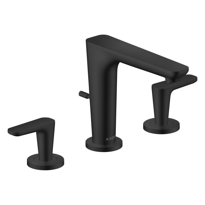 AXOR Citterio C 3-Loch Waschtischarmatur 125 mit Zugstangen-Ablaufgarnitur - Cubic cut