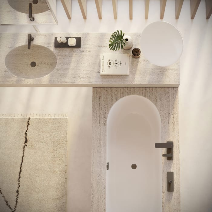 AXOR Citterio C Einhebel-Waschtischarmatur 125 CoolStart mit Ablaufgarnitur - Cubic cut