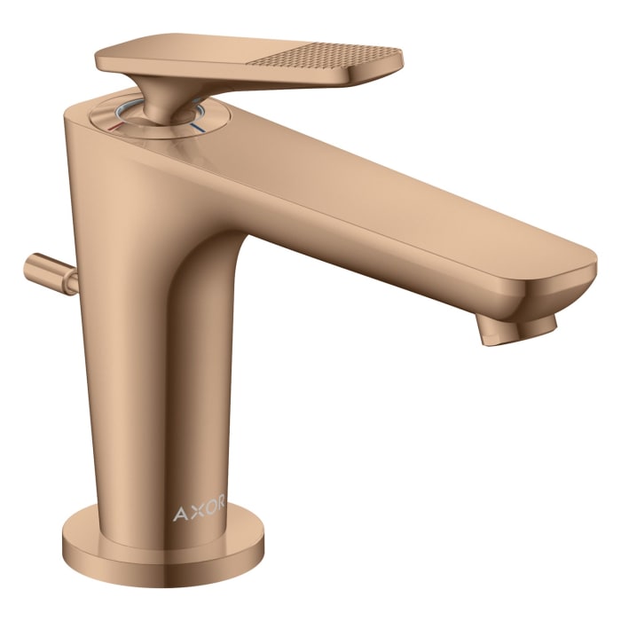 AXOR Citterio C Einhebel-Waschtischarmatur 90 Coolstart mit Zugstangen-Ablaufgarnitur - Cubic cut