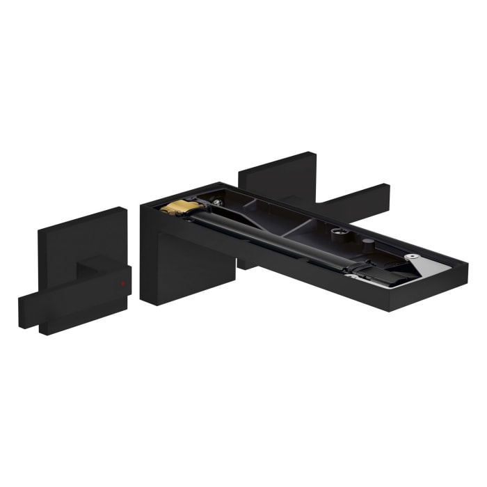 AXOR MyEdition 3-Loch Waschtischarmatur Unterputz für Wandmontage mit Ablaufgarnitur 221mm, ohne Platte