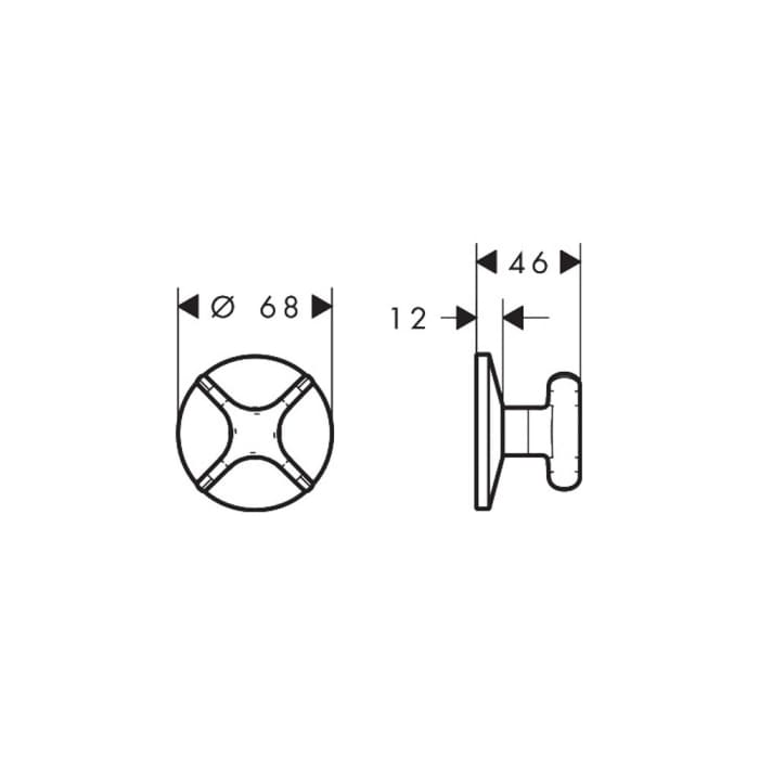 AXOR One Absperrventil Unterputz mit Kreuzgriff