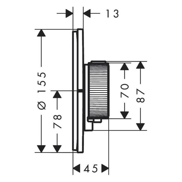 AXOR ShowerSelect ID Thermostat HighFlow Unterputz rund