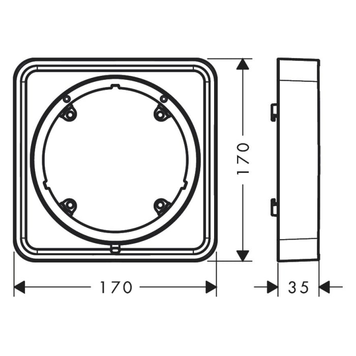 AXOR ShowerSelect ID Verlängerungsrosette 2,2 cm