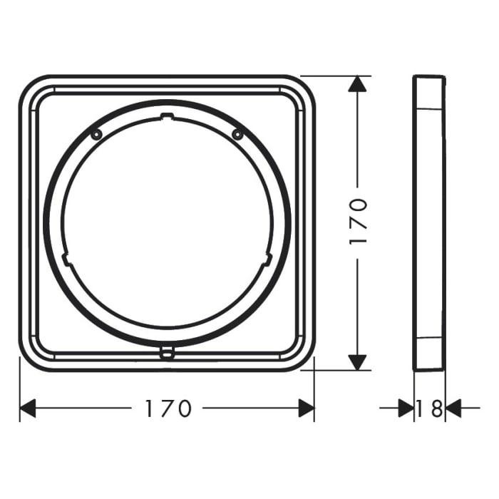 AXOR ShowerSelect ID Verlängerungsrosette 0,5 cm