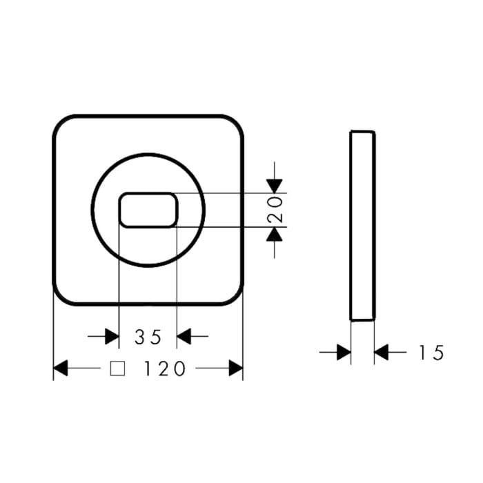 AXOR ShowerSphere Rosette 120/120 softsquare