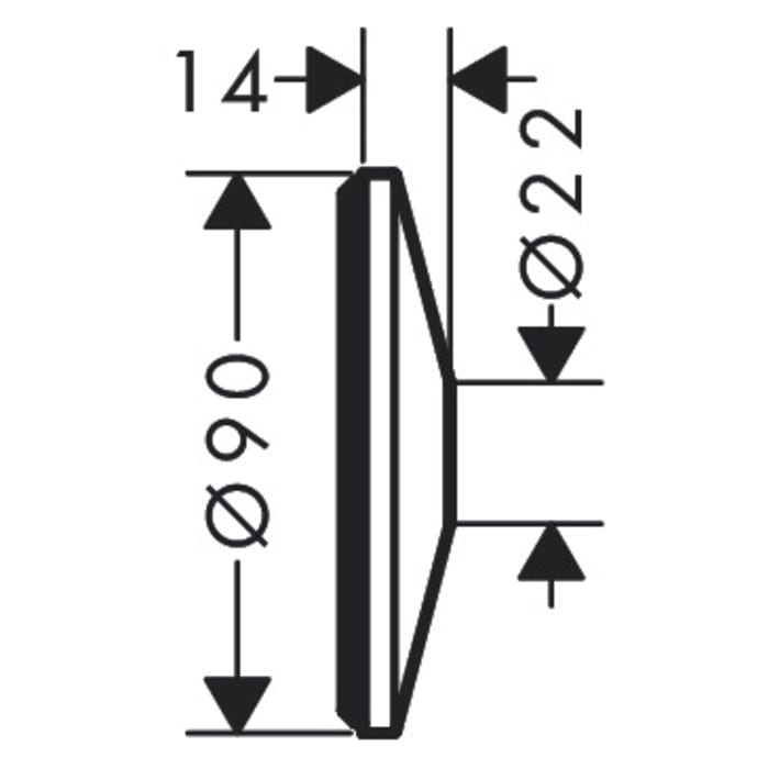 AXOR One Verlängerungsrosette rund 1-Loch für Durchmesser