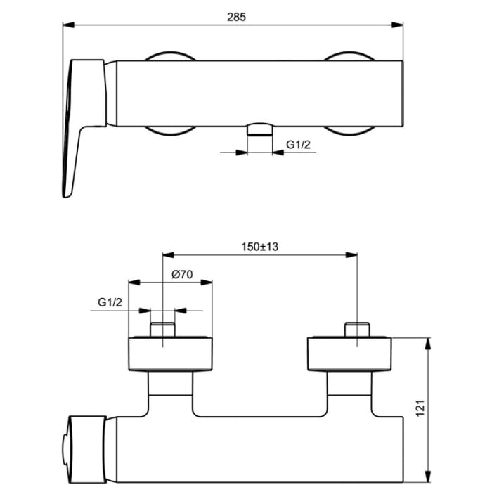 Ideal Standard Connect Blue Brausearmatur, Aufputz