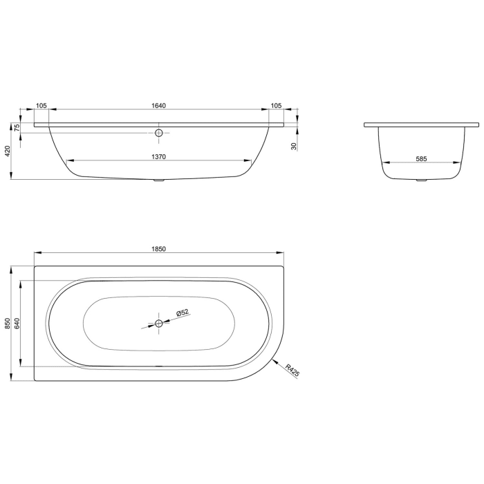 Bette Starlet IV Badewanne 185 x 85 cm