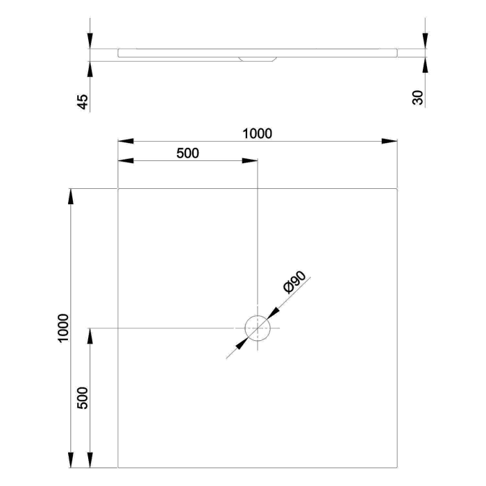 Bette BetteFloor Duschfläche 100 x 100 cm mit BetteAntirutsch Pro