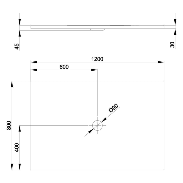Bette BetteFloor Duschfläche 120 x 80 cm mit BetteAntirutsch Pro