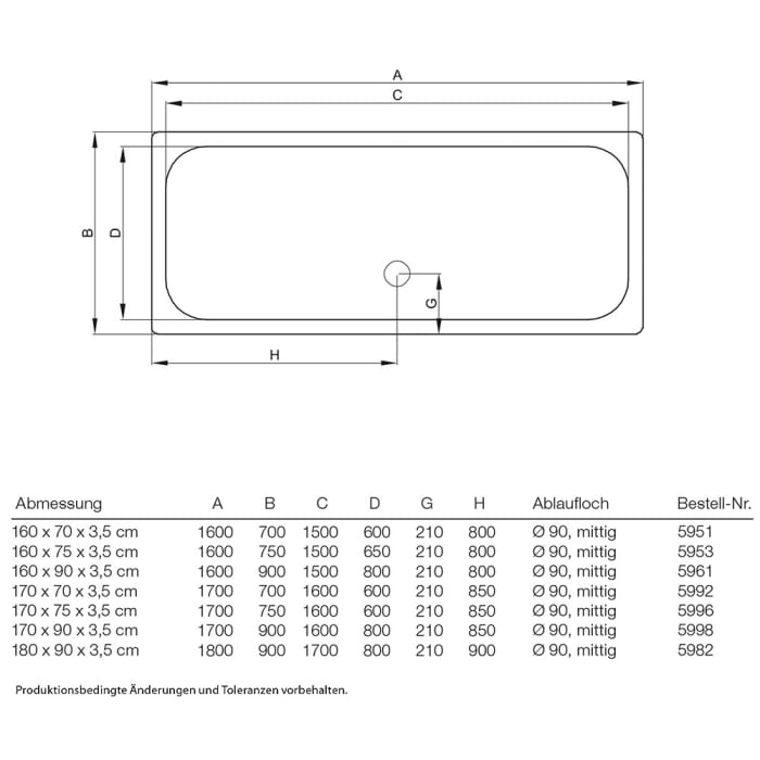 Bette Ultra Duschwanne superflach 160 x 100 x 3,5 cm