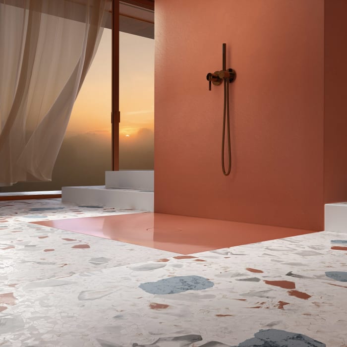 Bette Air Duschwanne 100 x 90 x 1 cm mit Antirutsch Sense