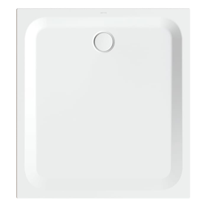 Bette Ultra Duschwanne superflach 120 x 110 x 3,5 cm mit Minimum-Wannenträger und BetteAntirutsch Pro