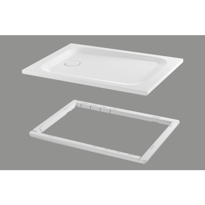 Bette Ultra Duschwanne superflach 130 x 70 x 3,5 cm mit Minimum-Wannenträger