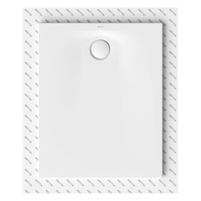 Bette Ultra Space Duschwanne 100 × 80 × 1,5 cm mit BetteAntirutsch Sense und Seal+ Abdichtung