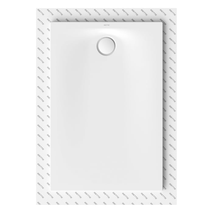 Bette Ultra Space Duschwanne 120 × 80 × 2,5 cm mit BetteAntirutsch Sense und Seal+ Abdichtung