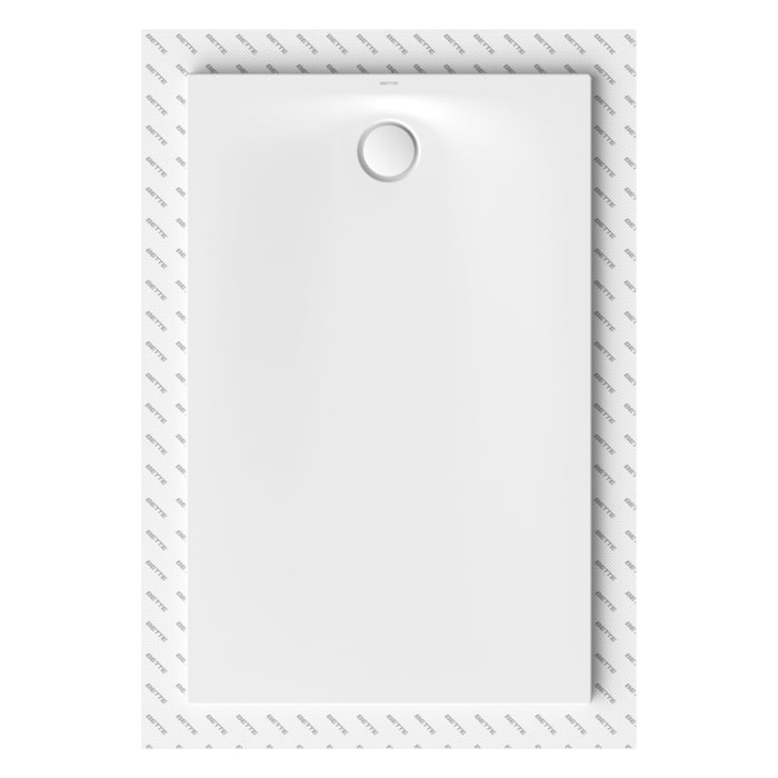 Bette Ultra Space Duschwanne 140 × 90 × 2,5 cm mit BetteAntirutsch Sense und Seal+ Abdichtung