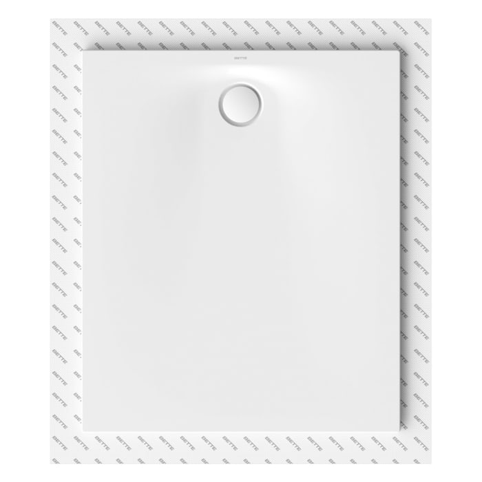 Bette Ultra Space Duschwanne 120 × 100 × 2,5 cm mit BetteAntirutsch Sense und Seal+ Abdichtung