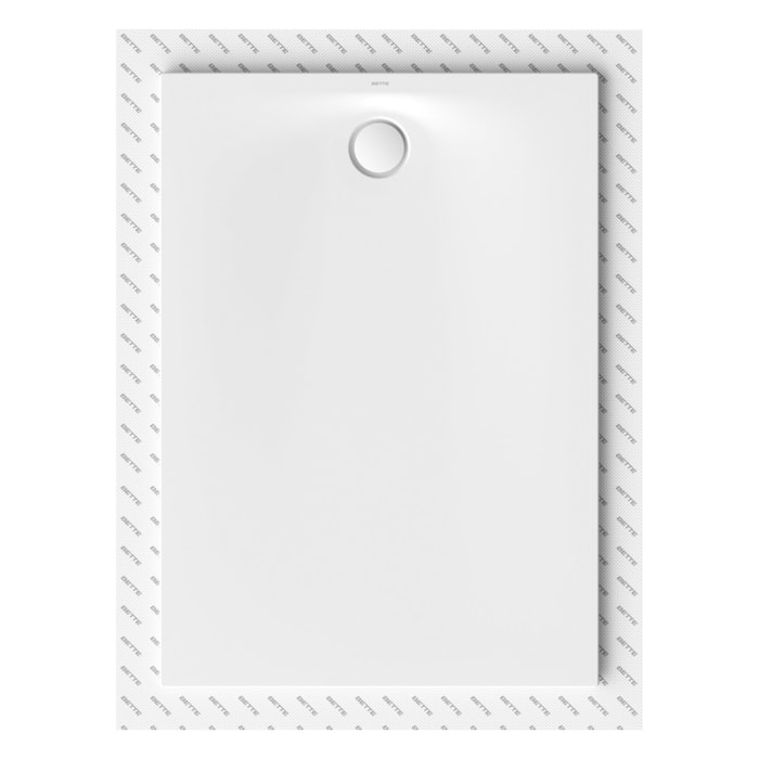 Bette Ultra Space Duschwanne 140 × 100 × 2,5 cm mit BetteAntirutsch Sense und Seal+ Abdichtung