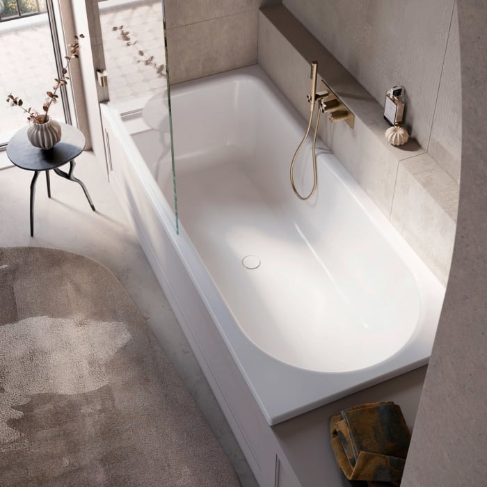 Bette Ocean Badewanne 160 x 70 x 45 cm, Überlauf hinten