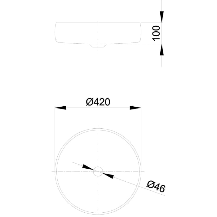 Bette Liv Schalenwaschtisch 42 x 42 cm mit Glasur Plus
