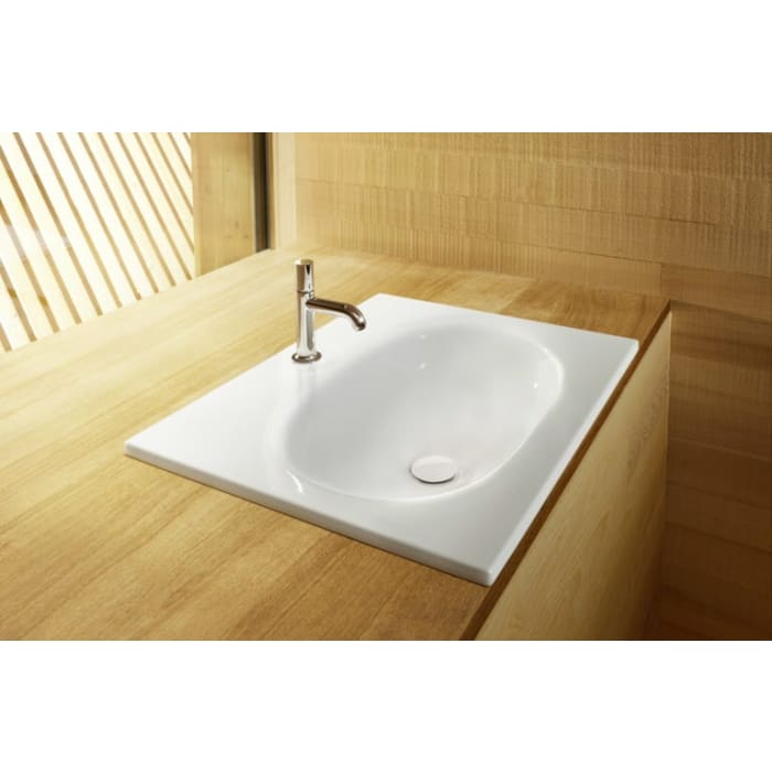 BetteComodo Einbau-Waschtisch 60 x 49,5 cm mit Hahnloch und BetteGlasur® Plus