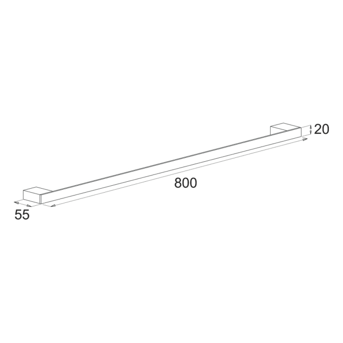 Bravat New York Badetuchhalter 80 cm