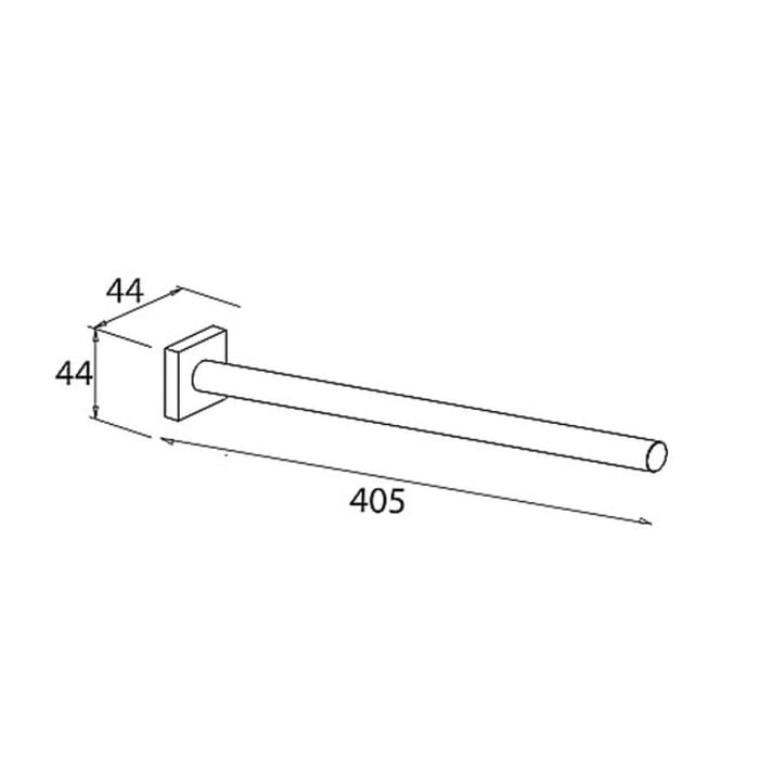 Bravat Quaruna mattschwarz Handtuchhalter 1-armig