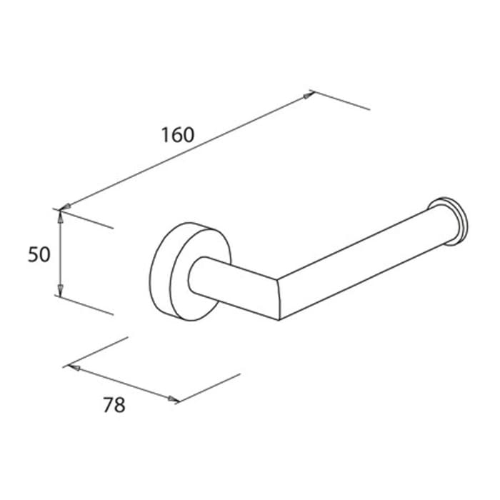 Bravat Varuna edelstahlfinish WC-Papierhalter ohne Deckel, rechts