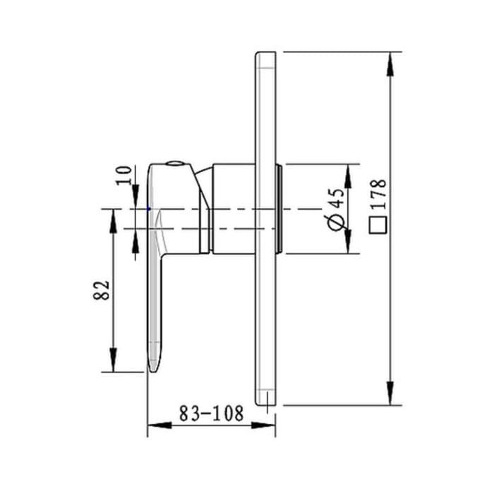 Bravat Milano Fertigset für Unterputz-Brausearmatur