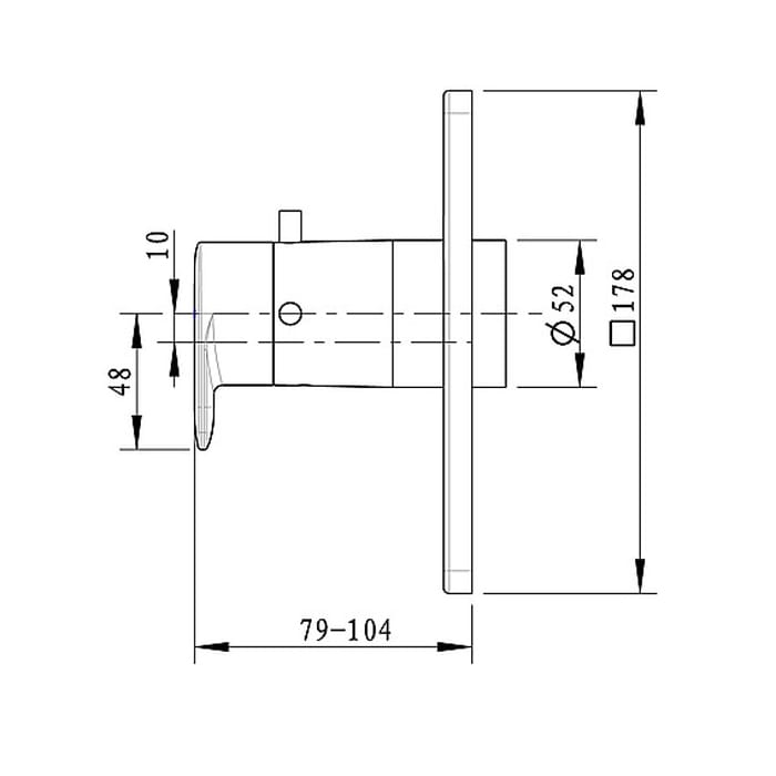 Bravat Milano Fertigset für UP-Brausethermostat