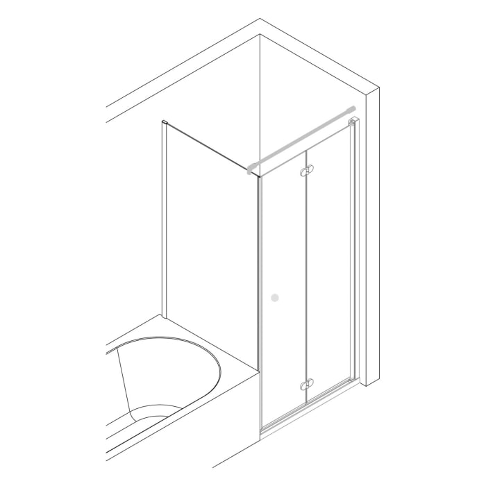 Breuer ELANA KOMFORT Badewannenseitenwand links BSW 90 cm