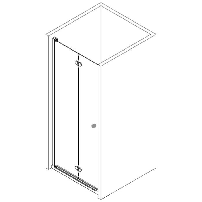 Breuer ELANA KOMFORT Drehfalttür für Nische DFTN 90 cm, Anschlag links