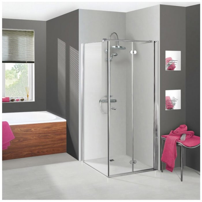 Breuer ELANA KOMFORT Drehfalttür für Seitenwand DFTSW 75 cm, Anschlag rechts