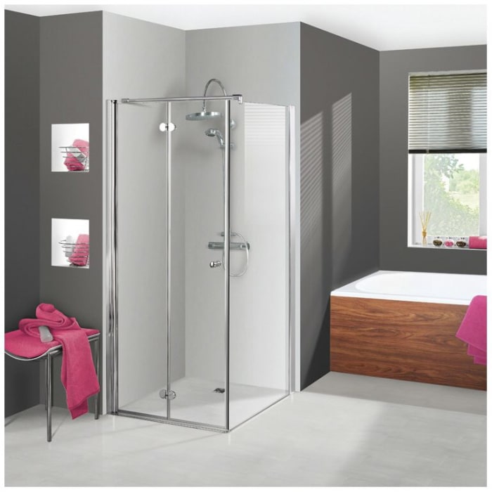 Breuer ELANA KOMFORT Drehfalttür für Seitenwand DFTSW 80 cm, Anschlag links