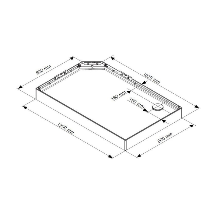 Breuer Komplettdusche BR 100, 120 x 80 cm, Anschlag links