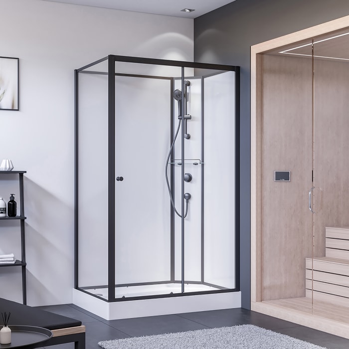 Breuer Komplettdusche BR 100, 90 x 120 cm, Anschlag rechts