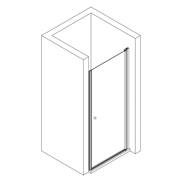 Breuer ELANA 2.0 Drehtür rund Anschlag rechts 90 cm für Nische