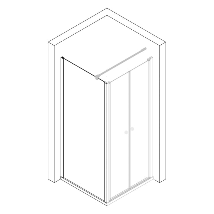 Breuer ELANA 2.0 Seitenwand links 75 cm für Pendeltür 1422