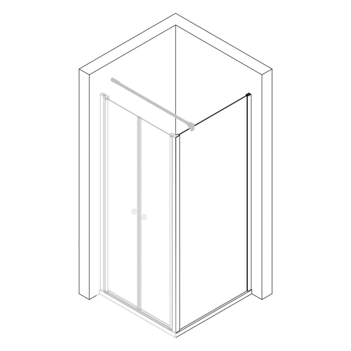 Breuer ELANA 2.0 Seitenwand rechts 90 cm für Pendeltür 1422