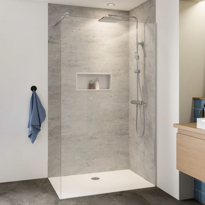 Breuer Panorama Duschwand alleinstehend 140 cm