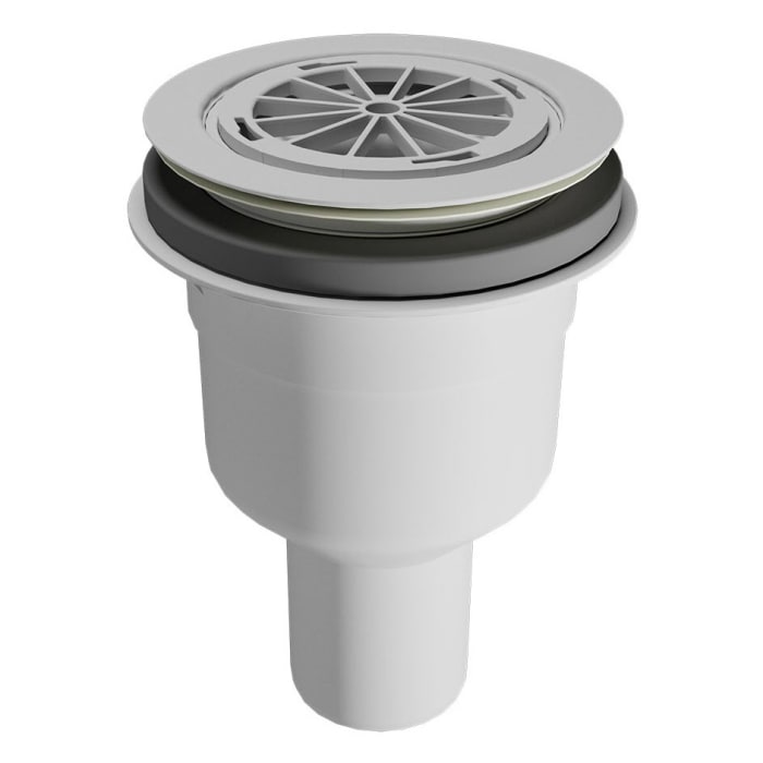 Breuer Lite-Line Steinoptik Ablauf ohne Deckel, senkrecht