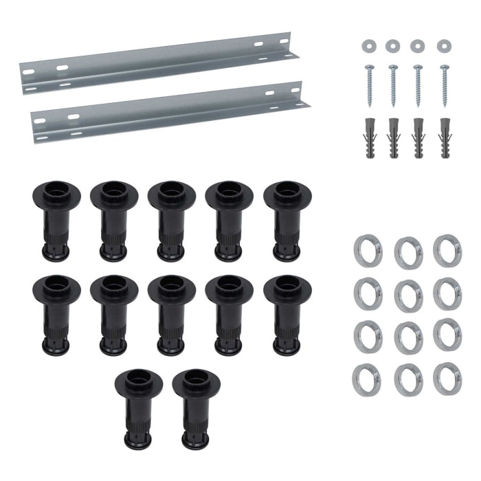 Breuer Set1 12 Stützfüße/2 Montageschienen für Duschwannenkantenlängen bis 100 cm
