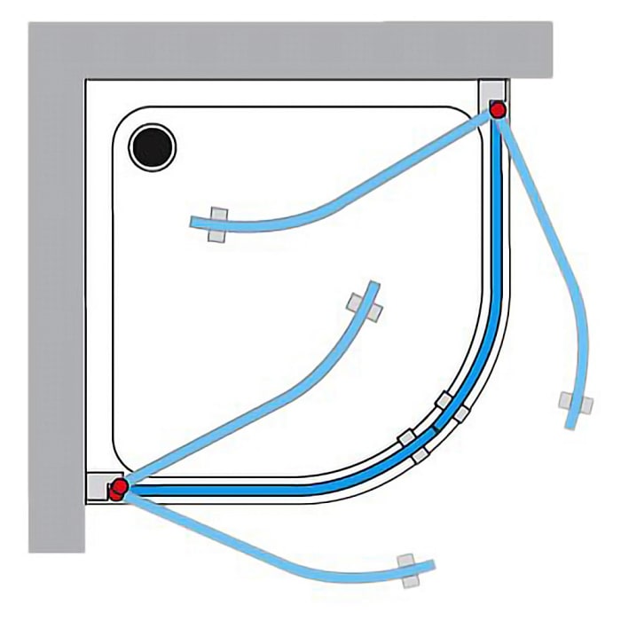 Breuer ELANA 6 Runddusche RD2 80 x 80 x 200 cm