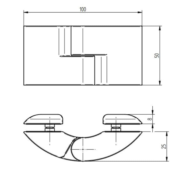 Breuer Espira Ersatz-Scharniersset zu Drehtür, Anschlag rechts