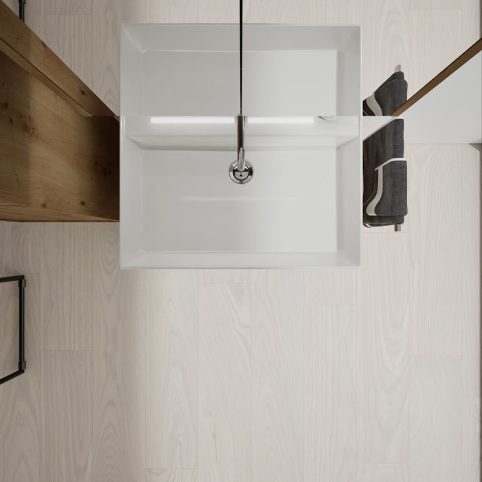 burgbad Devio Keramik-Waschtisch mit Unterschrank und LED-Spiegelschrank 60 cm, 1 Auszug