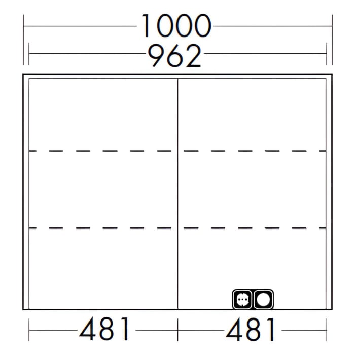 burgbad Devio Spiegelschrank 100 x 76,5 cm