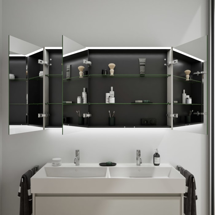 burgbad Devio Spiegelschrank 120 x 76,5 cm, Doppeltür rechts