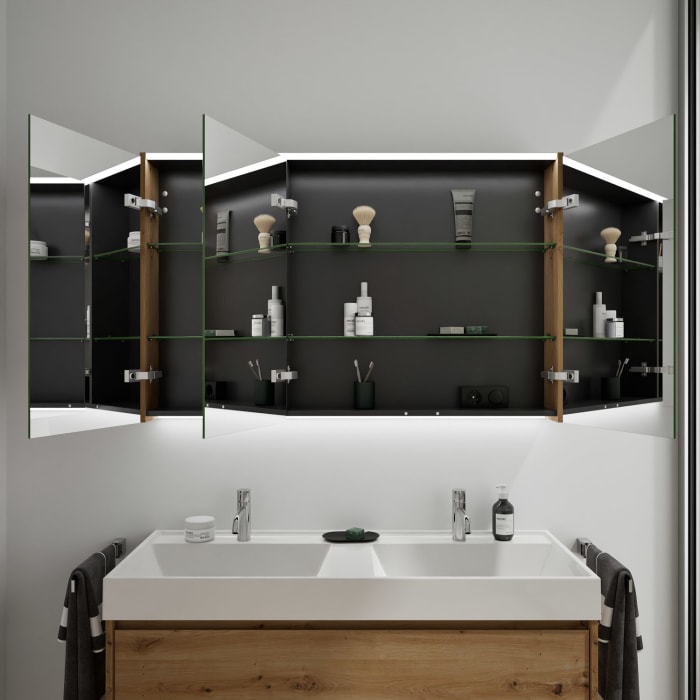 burgbad Devio Spiegelschrank 120 x 76,5 cm, Doppeltür rechts