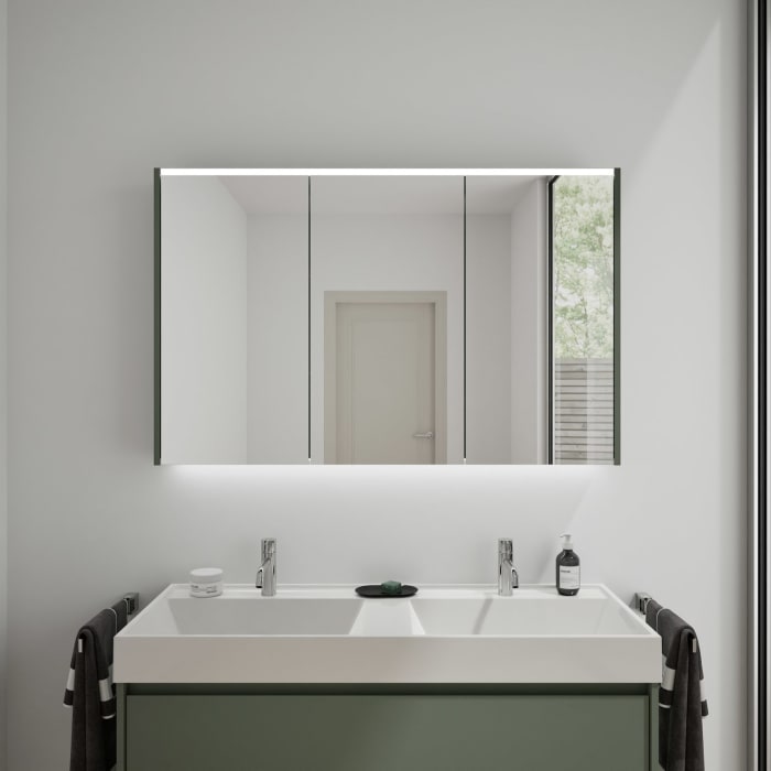 burgbad Devio Spiegelschrank 120 x 76,5 cm, Doppeltür rechts